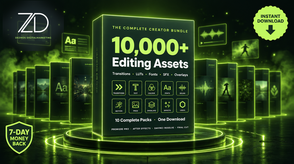 Creator Vault Ultimate Edition bundle — 10,000+ editing assets across ten packs