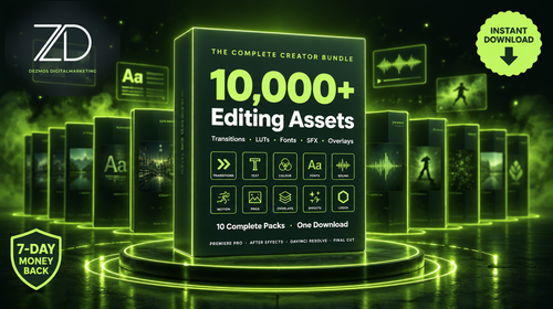 Creator Vault Ultimate Edition bundle — 10,000+ editing assets across ten packs